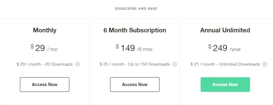 soundsnap subscription prices
