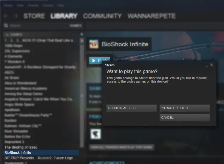 steam want to play