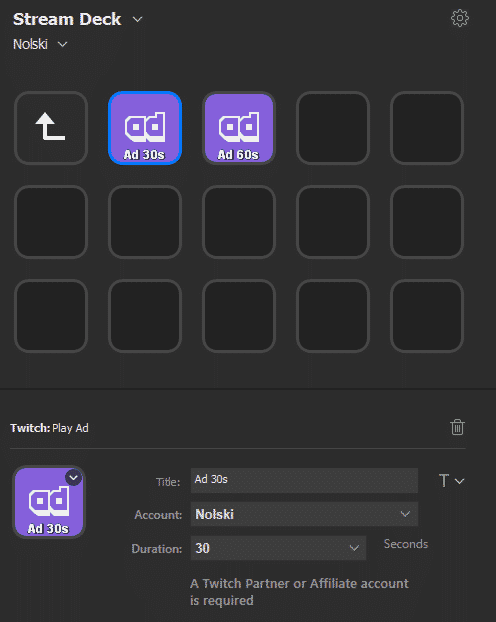 stream deck ads