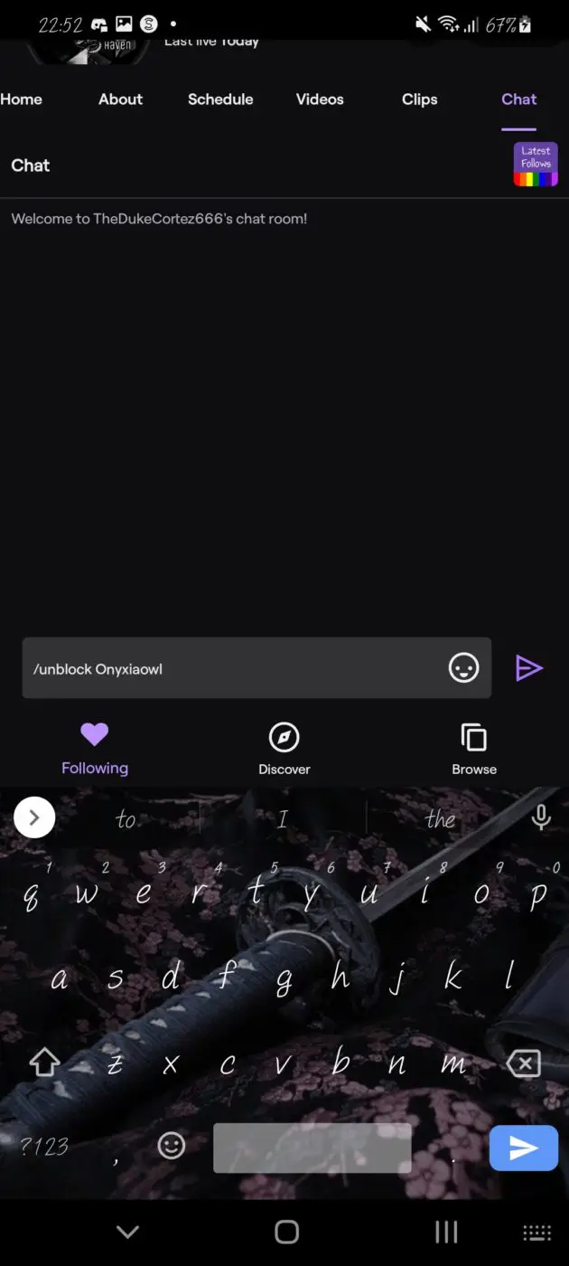 twitch chat Unblock Android