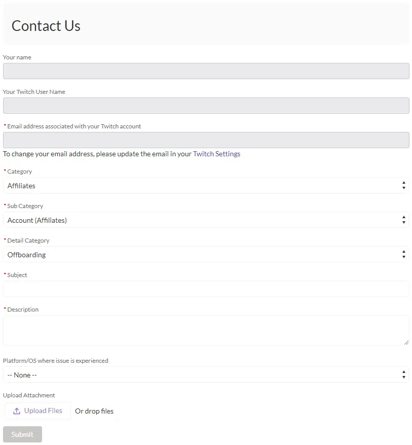 twitch contact us page