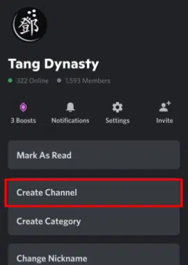 Create Channel Mobile