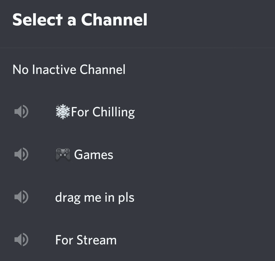 No Inactive Channel Mobile