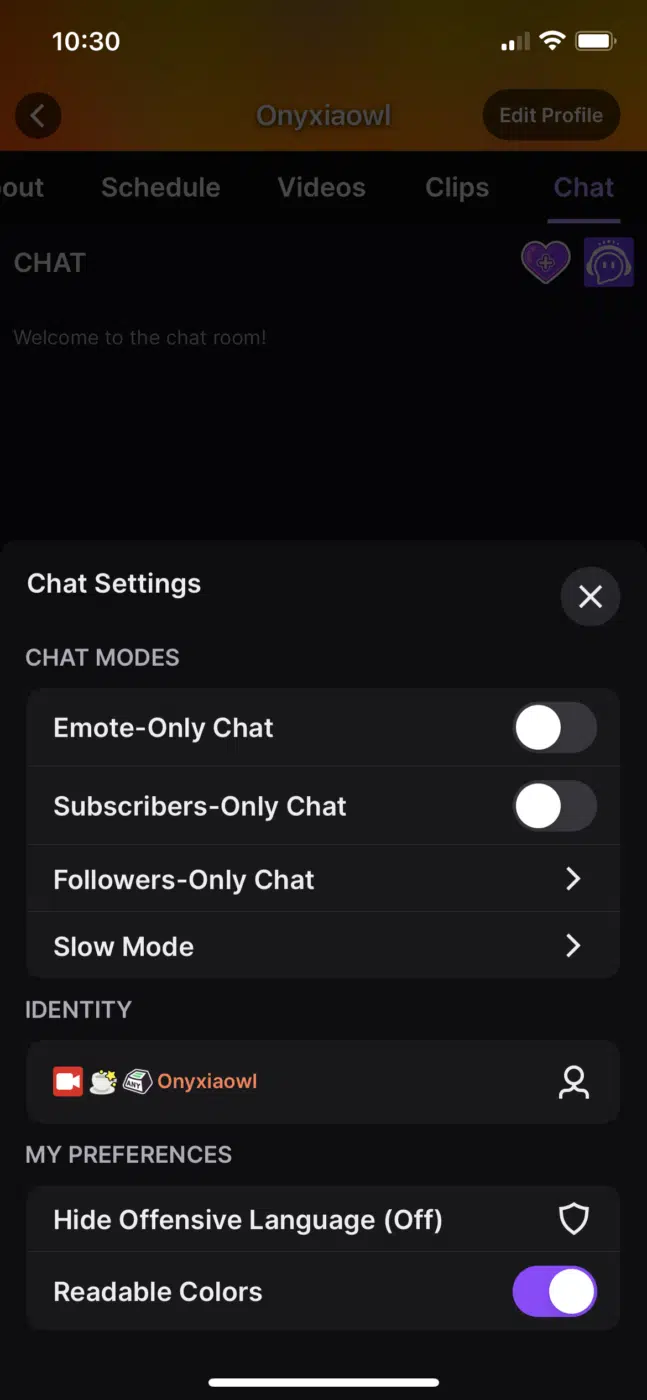 Settings phone