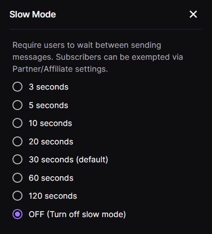 Slow mode (1)