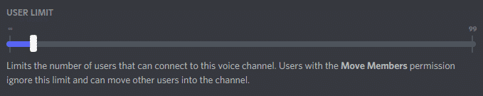 User Limit Discord Mobile
