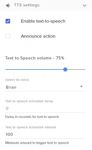 Enable Text to Speech