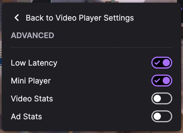 back to video player