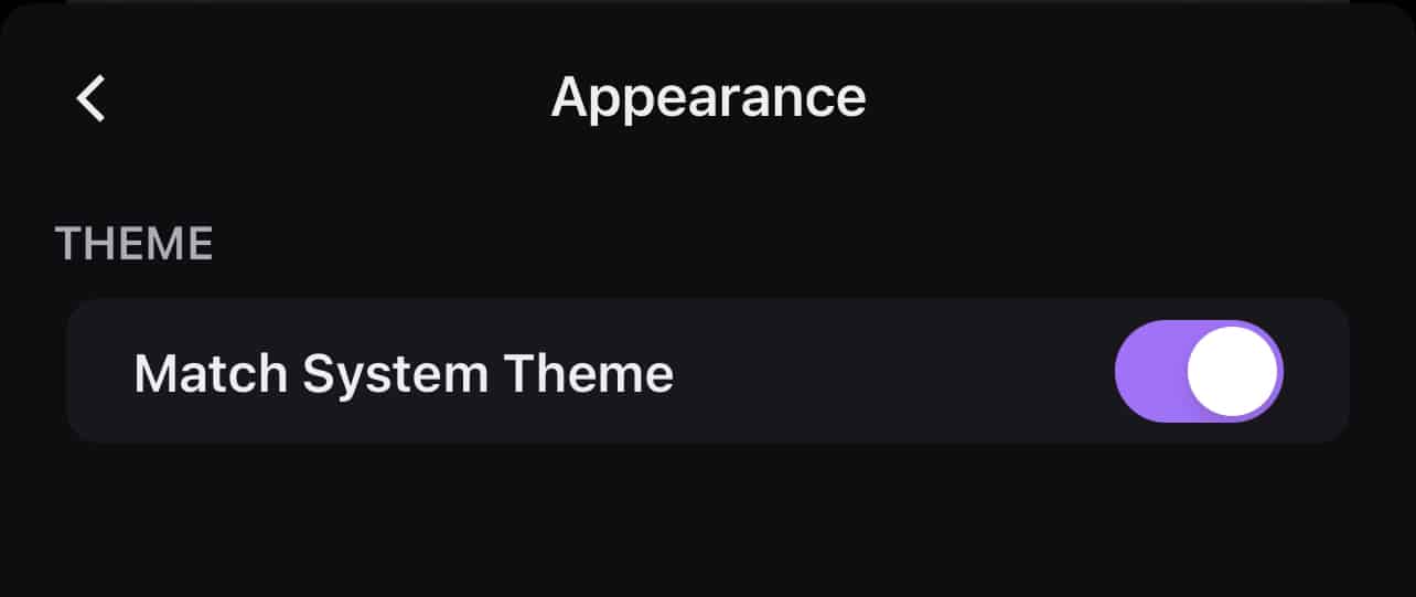 Match System Theme