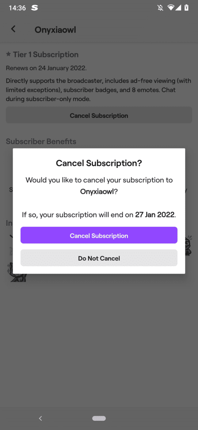 Cancel Subscription