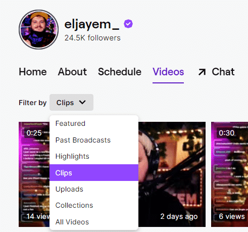 how to view twitch clips