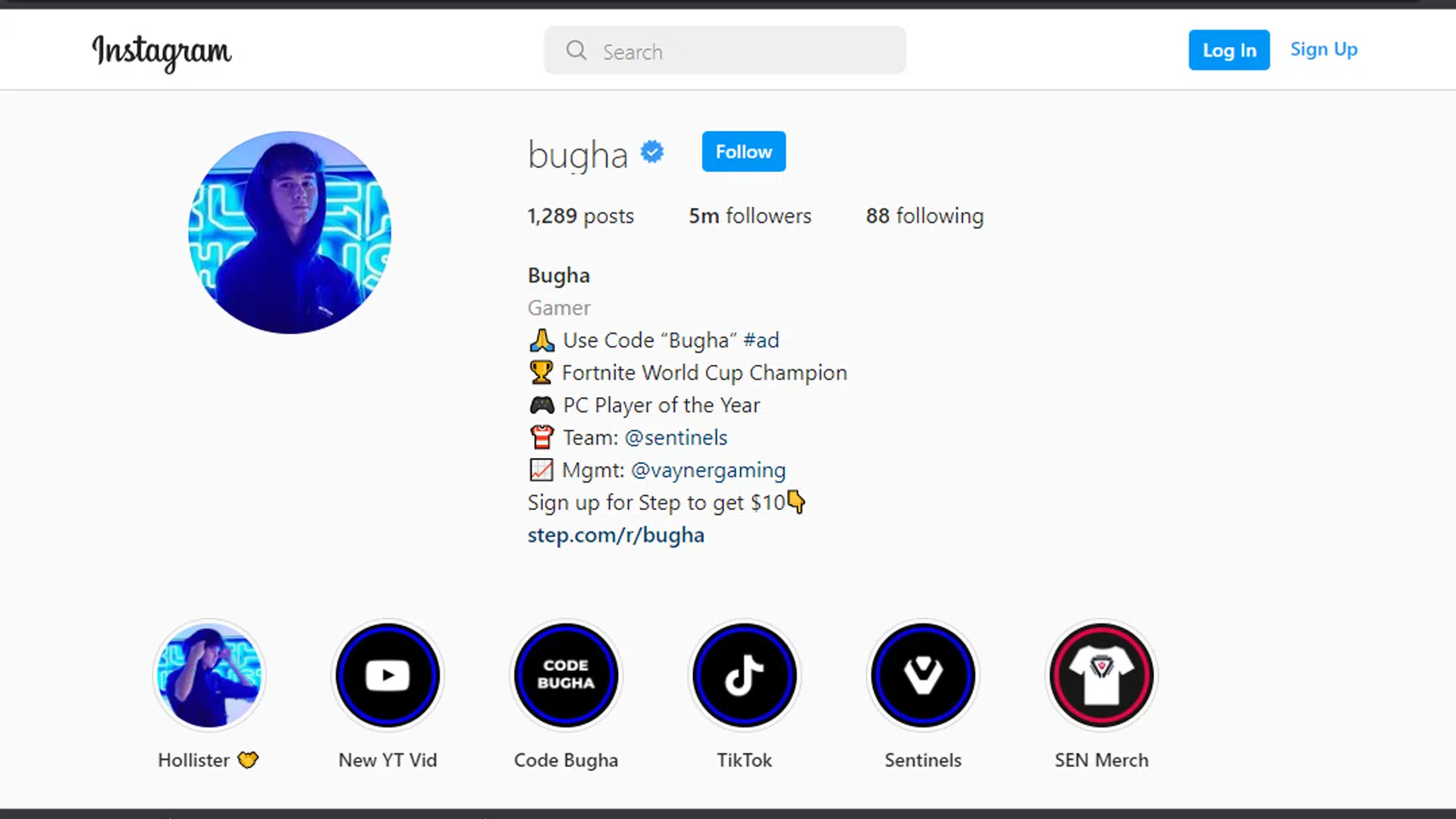 Bugha's Instagram Account | Source: IG