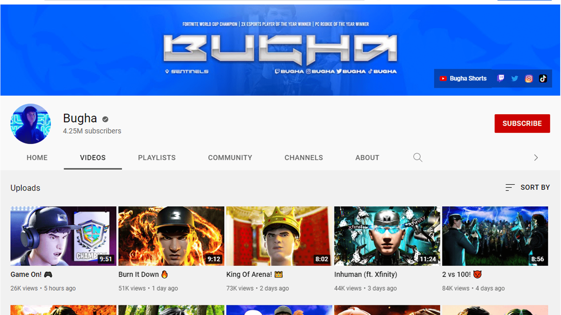 Bugha's Official YouTube Channel | YouTube.com
