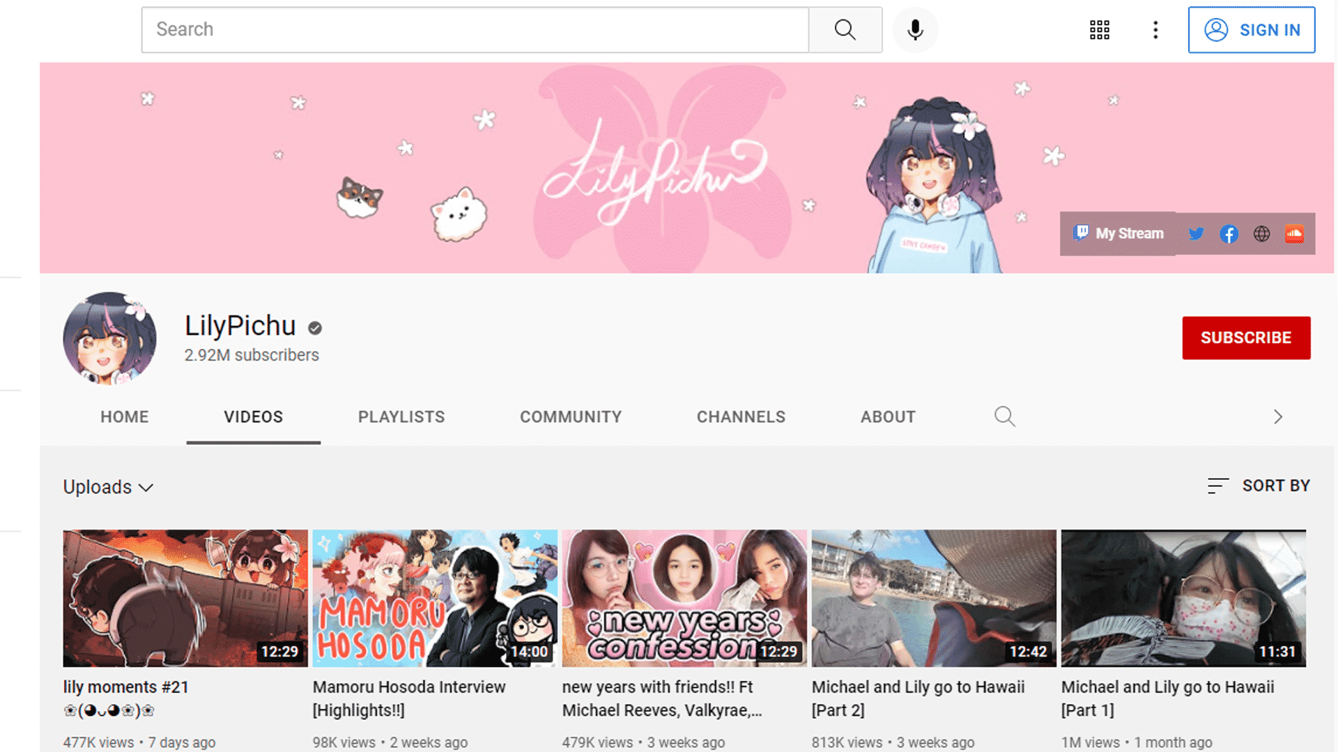 LilyPichu YouTube