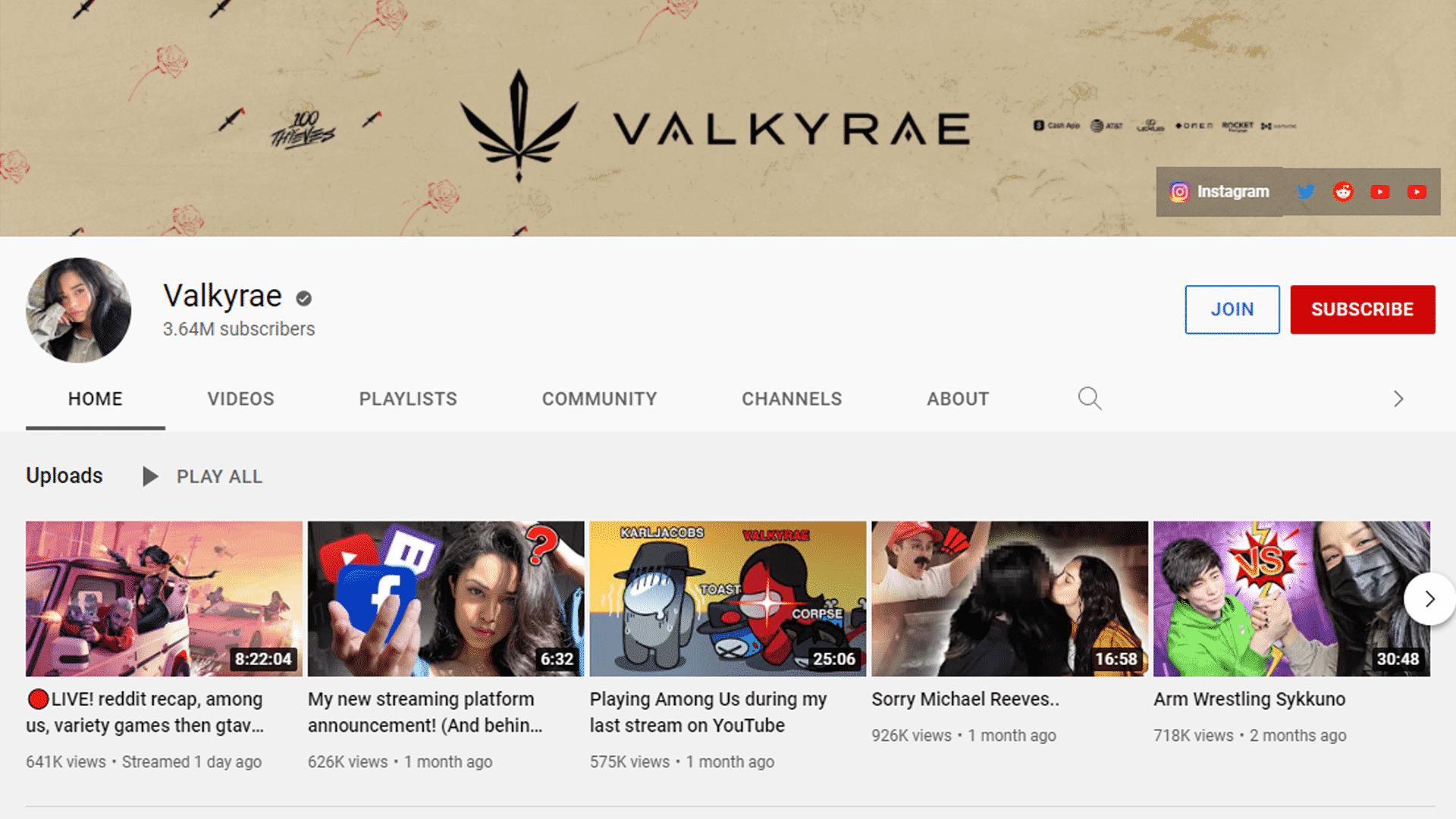 Valkyrae YouTube Channel | YouTube.com/Valkyrae