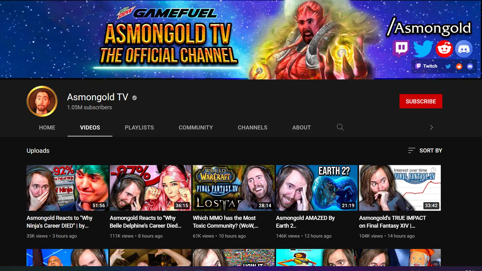Asmongold youtube