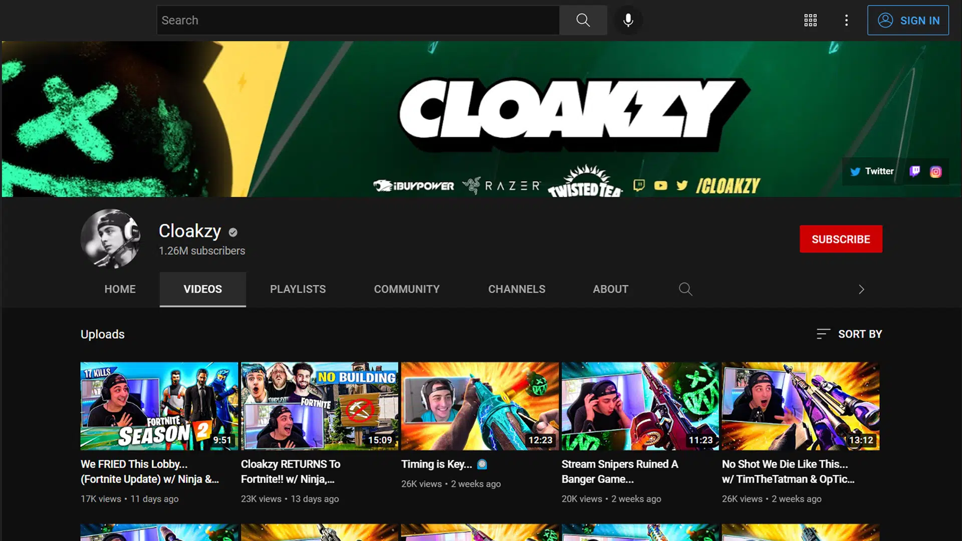 Cloakzy youtube