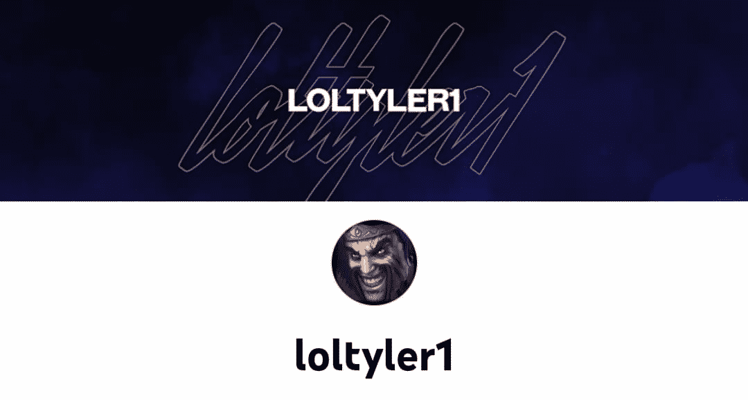 Tyler1 aka loltyler1 in his youtube channel. With this logo and feature image