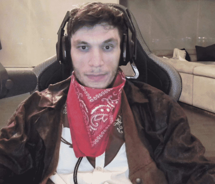 trainwreckstv with red scarf