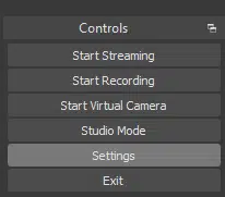 OBS Settings button to link to Twitch or add stream key