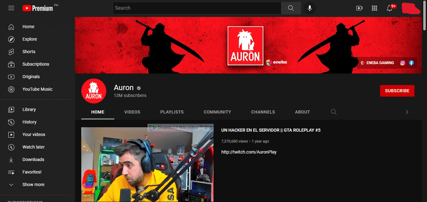 AuronPlay Second YouTube Account