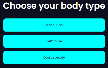 Choose your body type