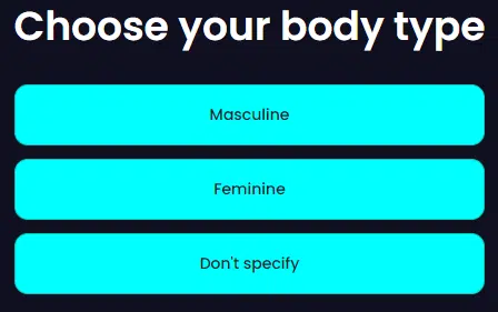 Choose your body type