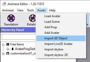 Import 3D Object