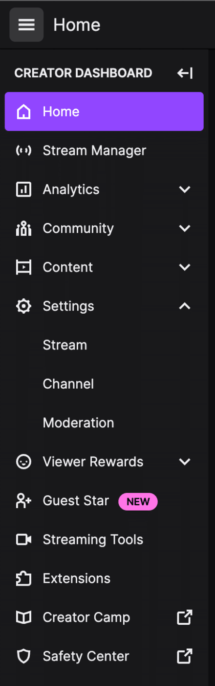 stream tab