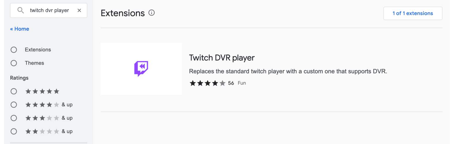 Twitch DVR player first result
