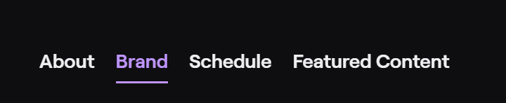 Twitch brand tab