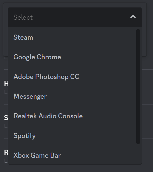 Different gaming systems on Discord